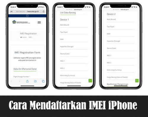 Cara Mendaftarkan IMEI iPhone